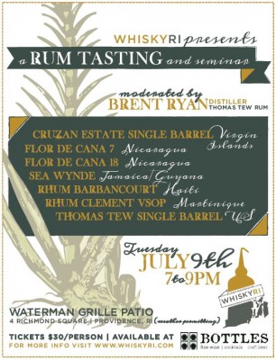 Our July 9th Rum tasting will be a great chance to learn about the different styles of rum while tasting rums from around the Caribbean and the US.